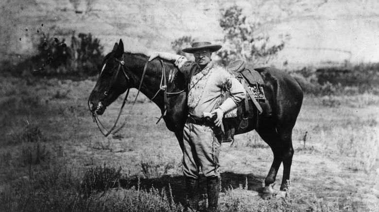 Theodore Roosevelt with horse