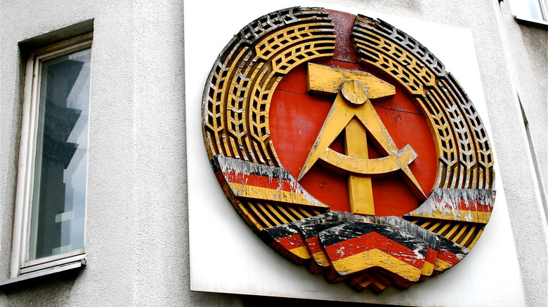 Symbol of East Germany on building