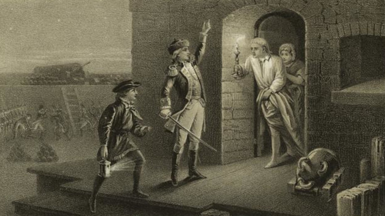 Ethan Allen capturing Fort Ticonderoga