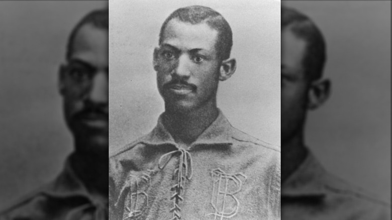 Moses Fleetwood Walker in a baseball uniform