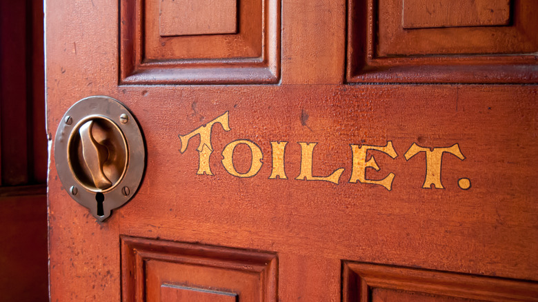 Victorian toilet door