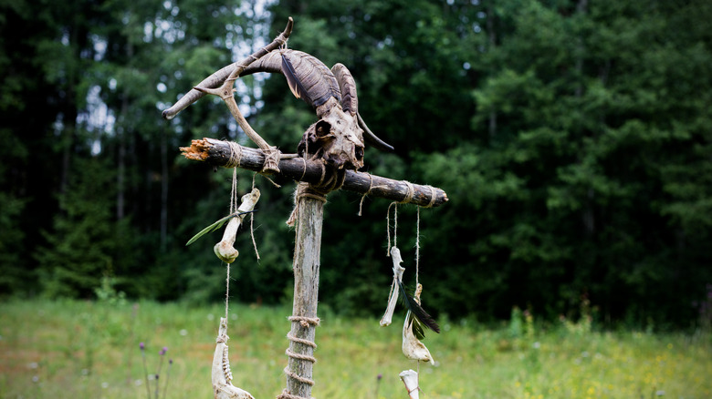 Pagan shrine in the woods