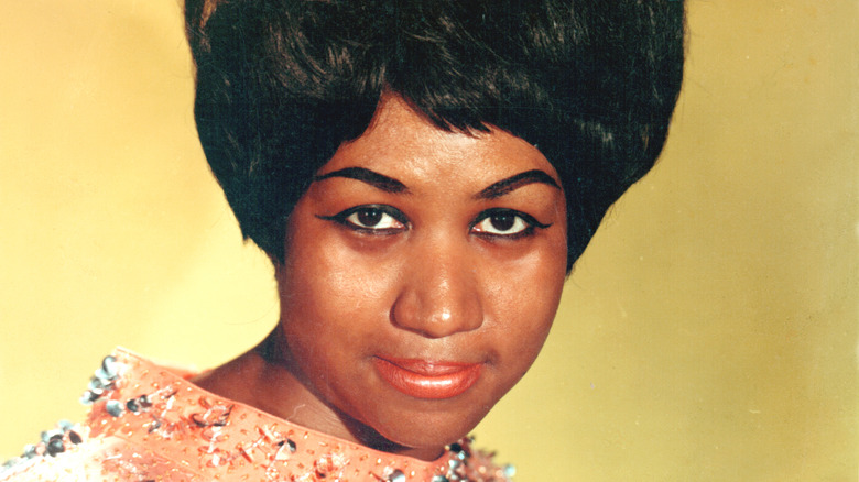 Aretha Franklin with beehive hair