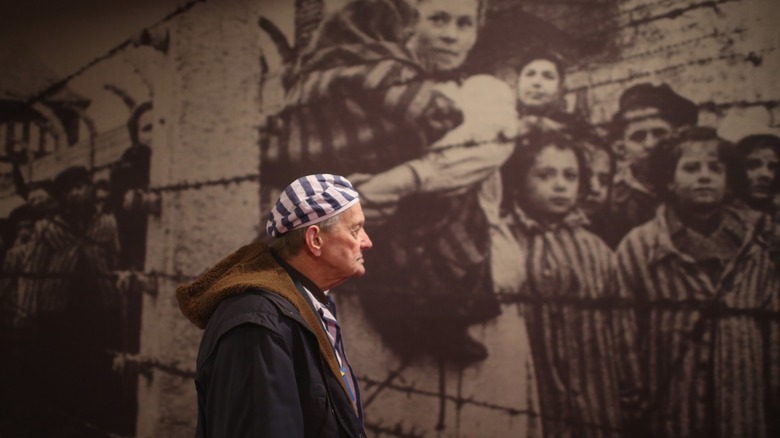 Holocaust survivor at Holocaust museum