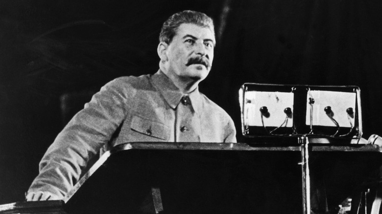 Joseph Stalin giving speech