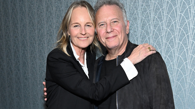 Helen Hunt smiling hugging Paul Reiser