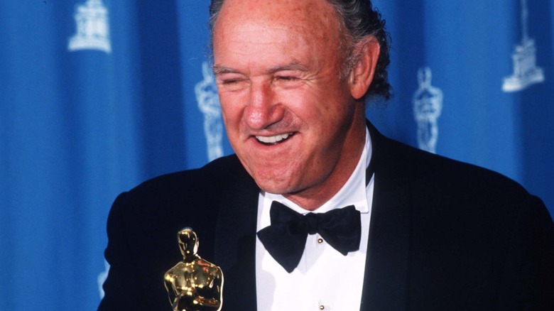 Gene Hackman with Oscar award