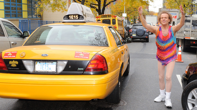 richard simmons with a cab