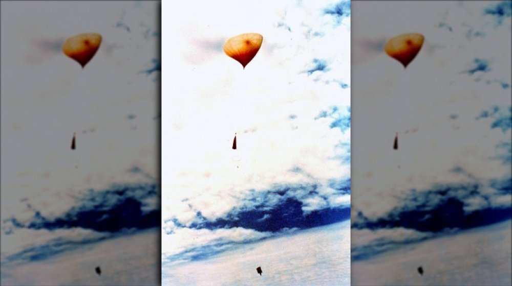 Rawinsonde weather balloon just after launch, U.S. National Oceanic and Atmospheric Administration