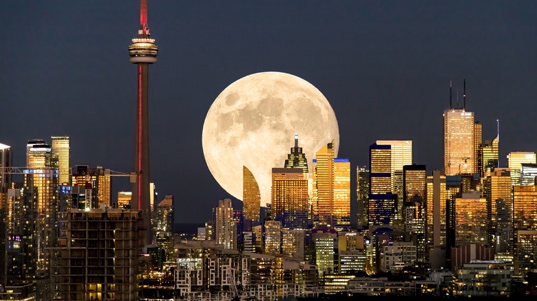 Full moon over Toronto