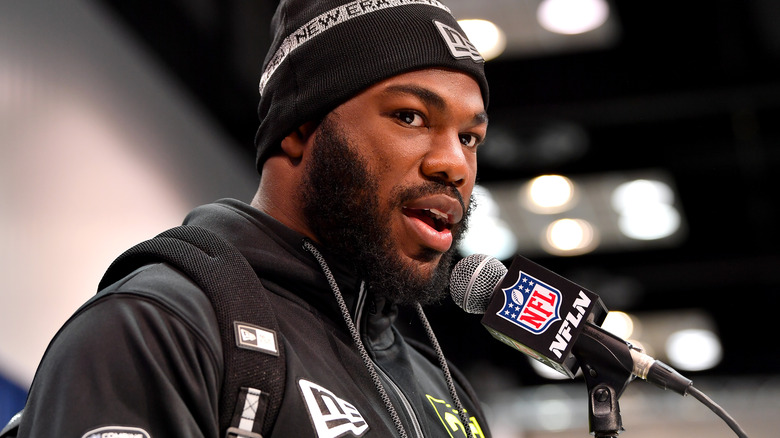 player interview at NFL Combine