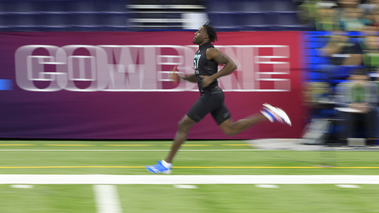 player running at NFL Combine