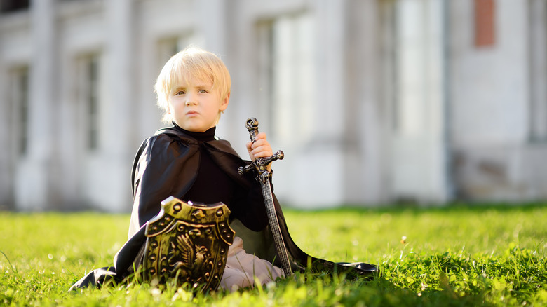 baby knight with sword