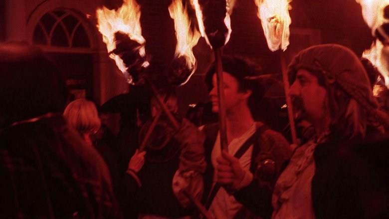 Villagers with torches