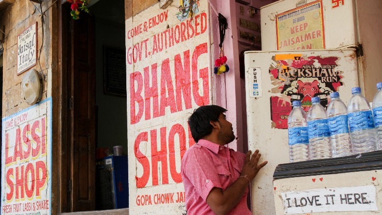 Bhang storefront in India