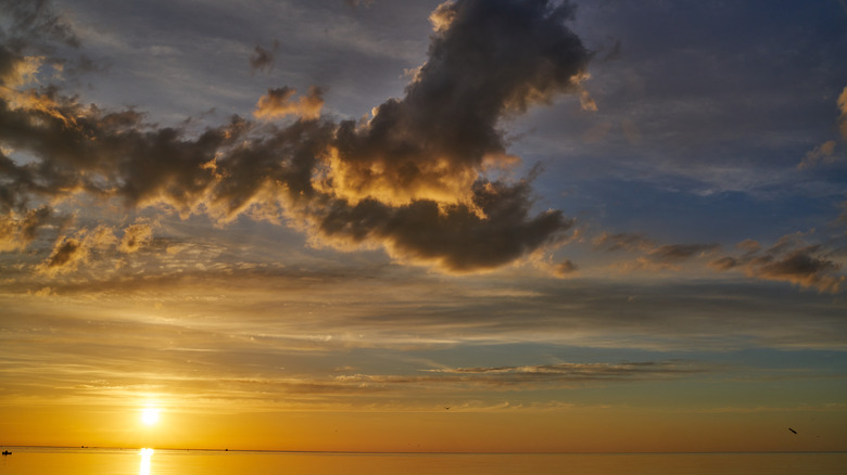 Sunset over the ocean