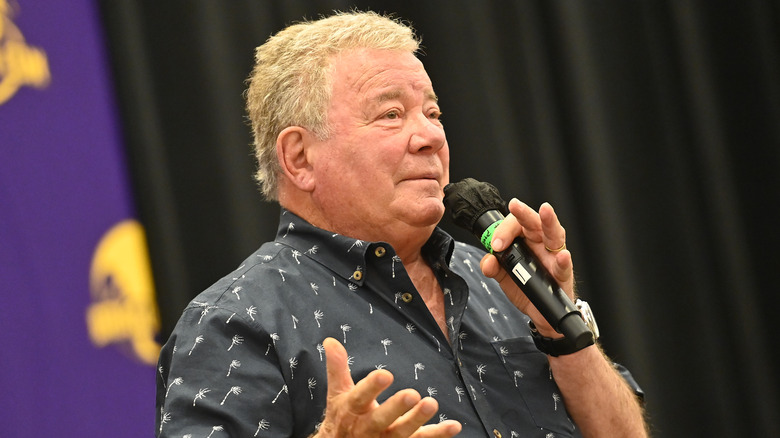 William Shatner speaking at event