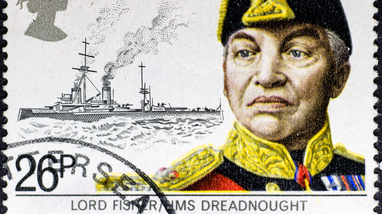 Lord Fisher on a stamp