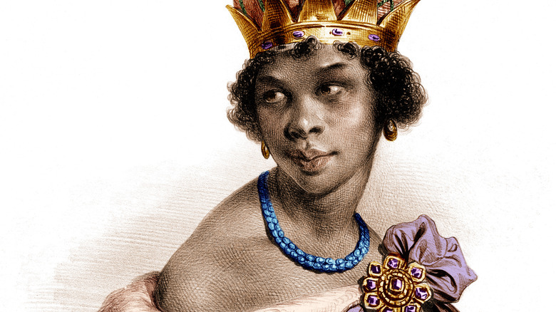 Illustration crowned Queen Njinga 