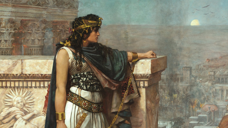 Painting zenobia looking out over city