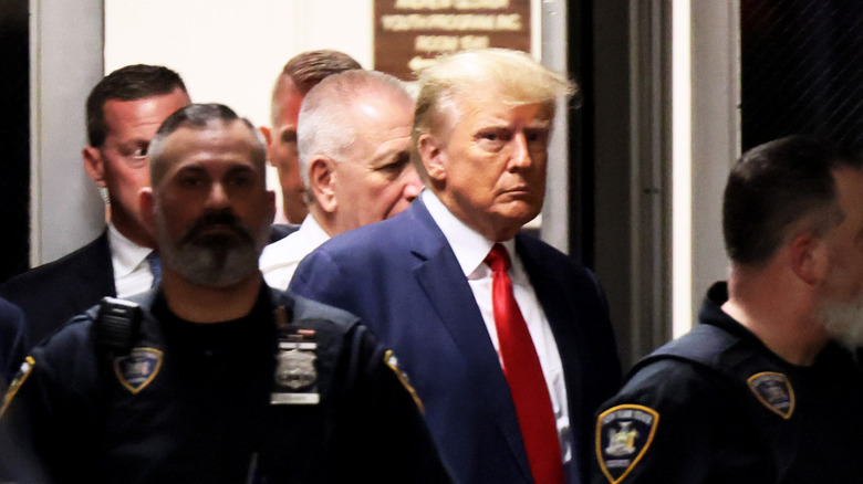 Donald Trump being arrested