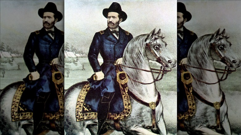 Ulysses S. Grant on horseback drawing