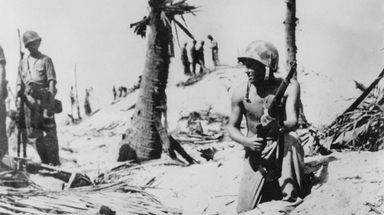 American soldiers during the Battle of Tarawa