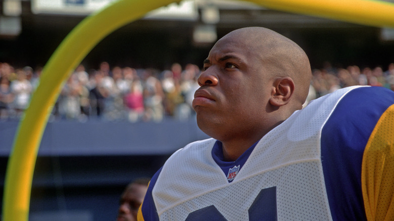 Lawrence Phillips on the field at a game