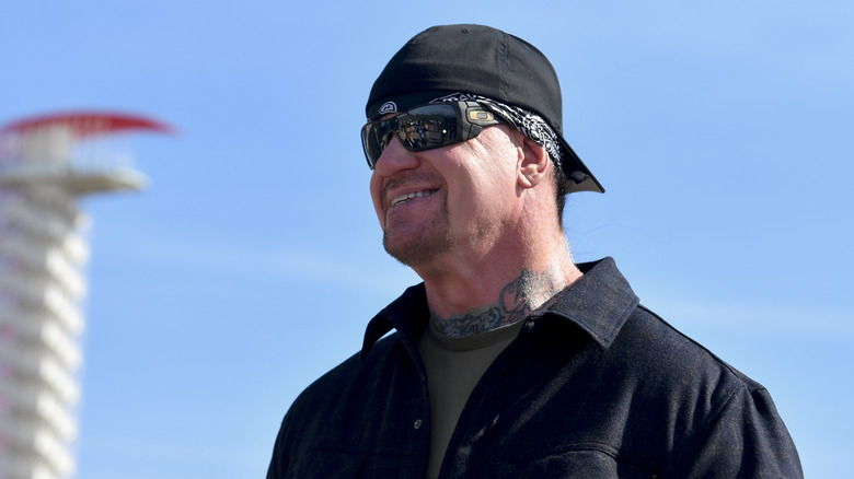 The Undertaker smiling