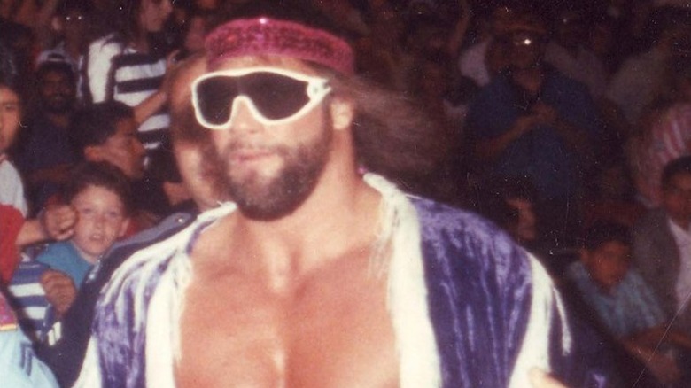 Randy "Macho Man" Savage running to the ring