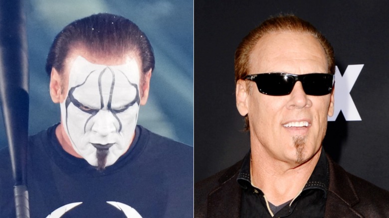 Sting white facepaint or smiling sunglasses