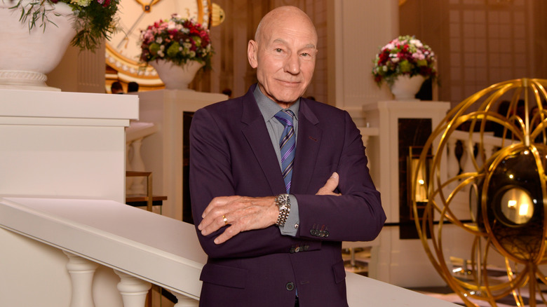 Patrick Stewart in a very fancy building