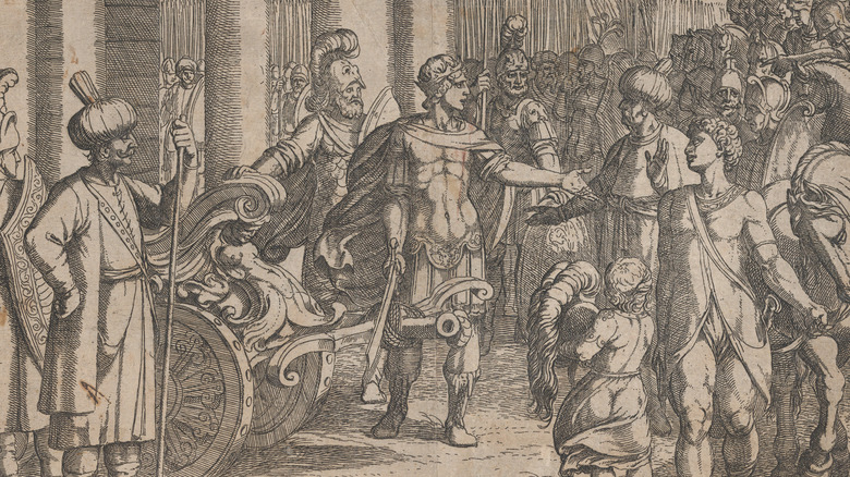 Alexander cutting the Gordian knot