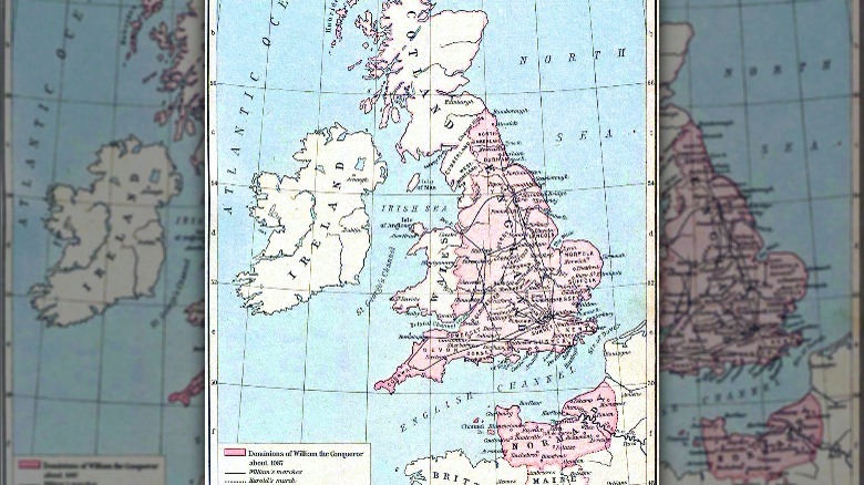 map of William's conquests