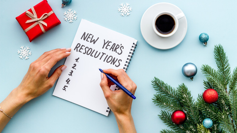 new year's resolutions notepad