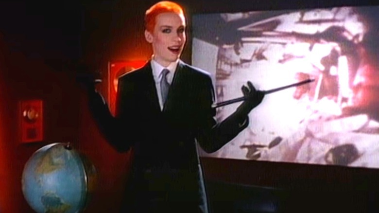 Annie Lennox wearing business suit