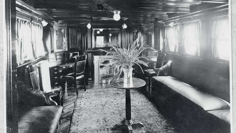 smoking room on the USS Mayflower