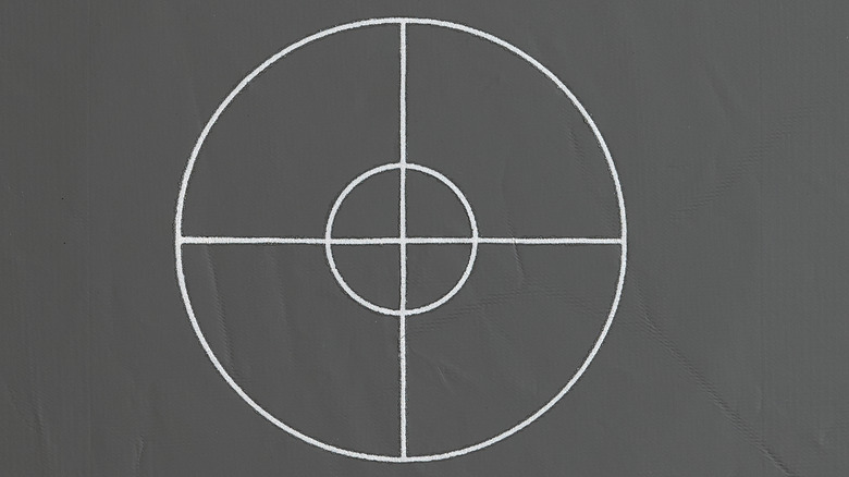 A crosshair symbol